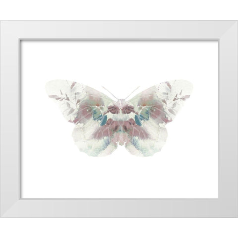 Butterfly 2 White Modern Wood Framed Art Print by Straatsma, Leah