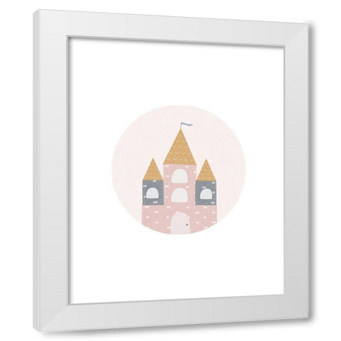 Circle Castle White Modern Wood Framed Art Print by Straatsma, Leah