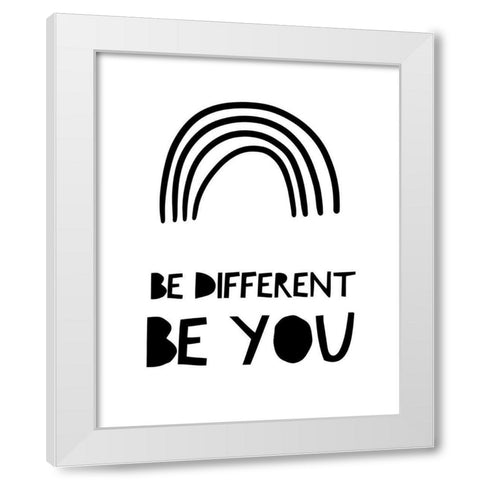 Be Different White Modern Wood Framed Art Print by Straatsma, Leah