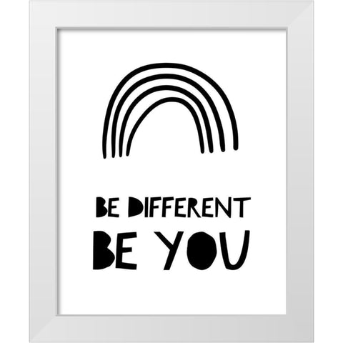 Be Different White Modern Wood Framed Art Print by Straatsma, Leah