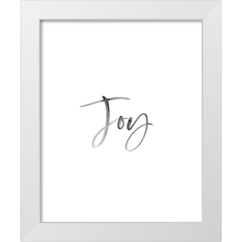 Joy White Modern Wood Framed Art Print by Straatsma, Leah