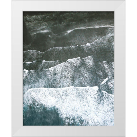 Serenity Moody Waves White Modern Wood Framed Art Print by Straatsma, Leah
