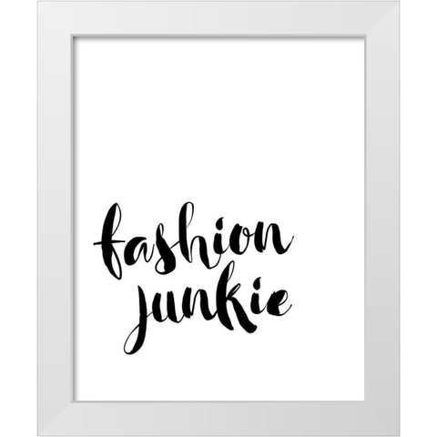 Fashion Junkie White Modern Wood Framed Art Print by Straatsma, Leah