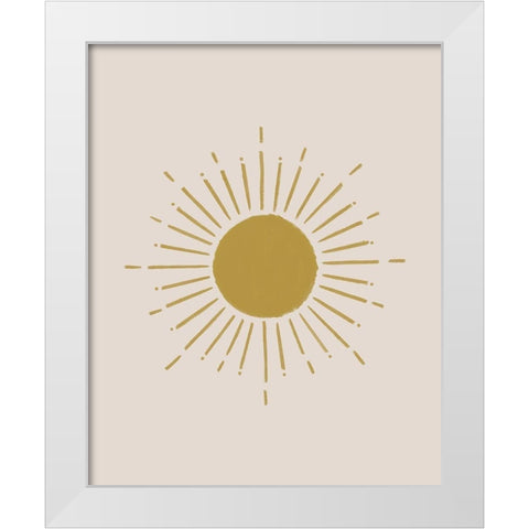 Sunburst White Modern Wood Framed Art Print by Straatsma, Leah