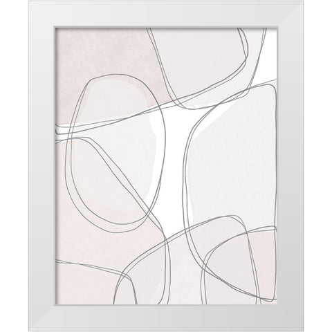 Modern Lines and Shapes White Modern Wood Framed Art Print by Straatsma, Leah