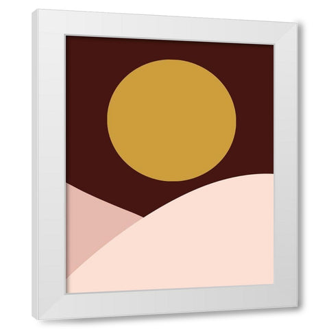 Earthen Sunset White Modern Wood Framed Art Print by Straatsma, Leah