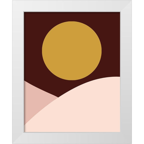 Earthen Sunset White Modern Wood Framed Art Print by Straatsma, Leah