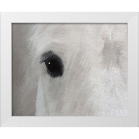 Pale Horse White Modern Wood Framed Art Print by Straatsma, Leah