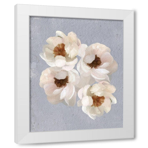 Artsy Florals White Modern Wood Framed Art Print by Straatsma, Leah