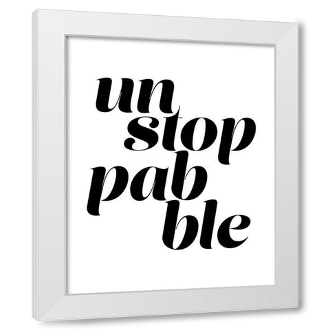 Unstoppable White Modern Wood Framed Art Print by Straatsma, Leah
