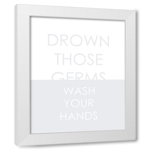 Drown Germs White Modern Wood Framed Art Print by Straatsma, Leah