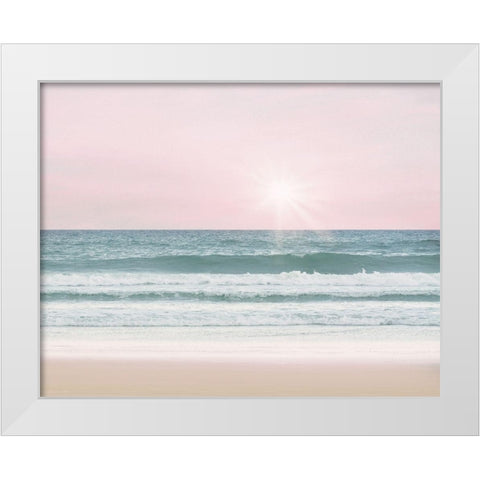 Pinky Beach White Modern Wood Framed Art Print by Straatsma, Leah