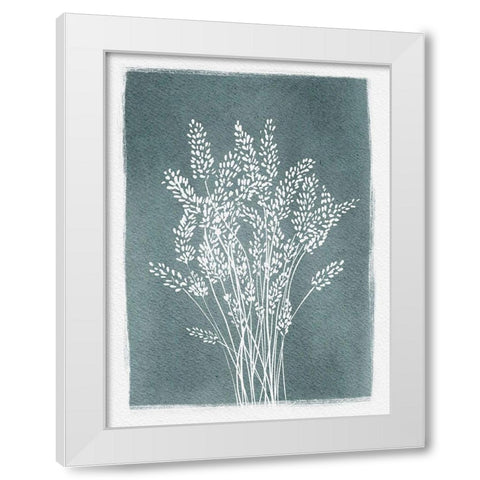 Pressed Lavender White Modern Wood Framed Art Print by Straatsma, Leah