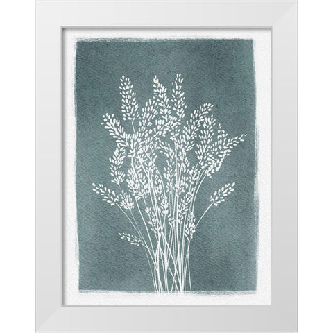 Pressed Lavender White Modern Wood Framed Art Print by Straatsma, Leah