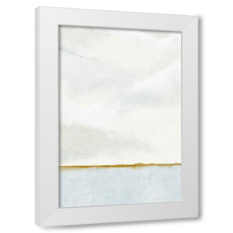 Morning View From The Dock 1 White Modern Wood Framed Art Print by Straatsma, Leah