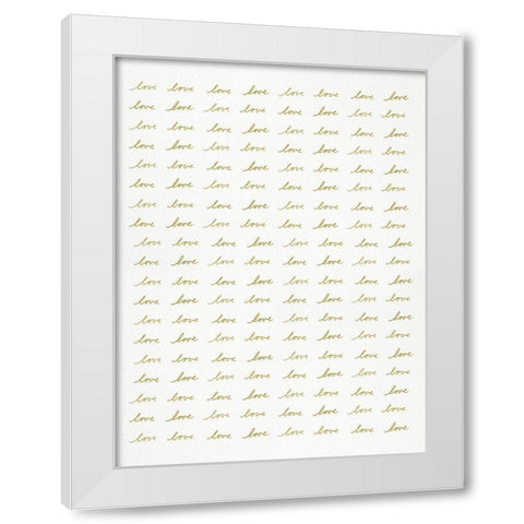 Love In Repeat White Modern Wood Framed Art Print by Straatsma, Leah