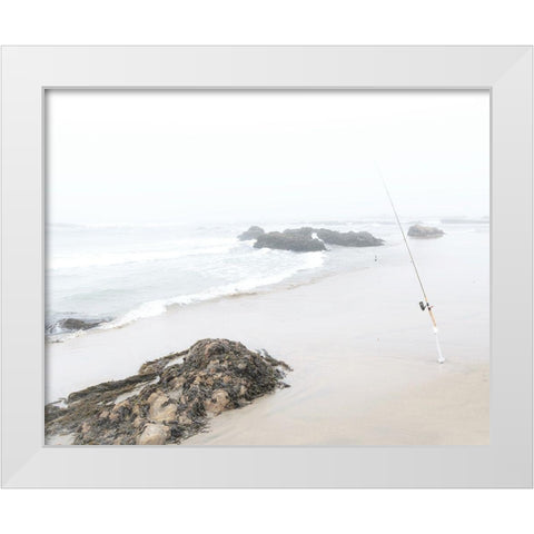 Gone Fishing White Modern Wood Framed Art Print by Straatsma, Leah