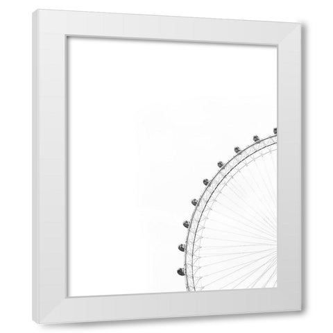 NYC Sky Wheel White Modern Wood Framed Art Print by Straatsma, Leah