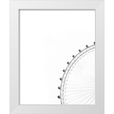 NYC Sky Wheel White Modern Wood Framed Art Print by Straatsma, Leah