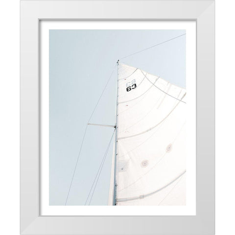 Sailboat White Modern Wood Framed Art Print by Straatsma, Leah