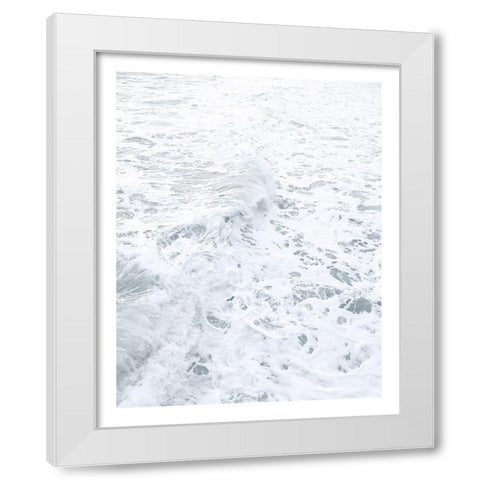 White Waves White Modern Wood Framed Art Print by Straatsma, Leah