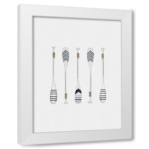 Paddles White Modern Wood Framed Art Print by Straatsma, Leah