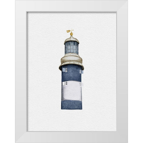 Lighthouse White Modern Wood Framed Art Print by Straatsma, Leah