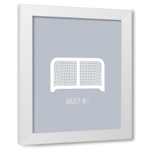 Hockey Net White Modern Wood Framed Art Print by Straatsma, Leah