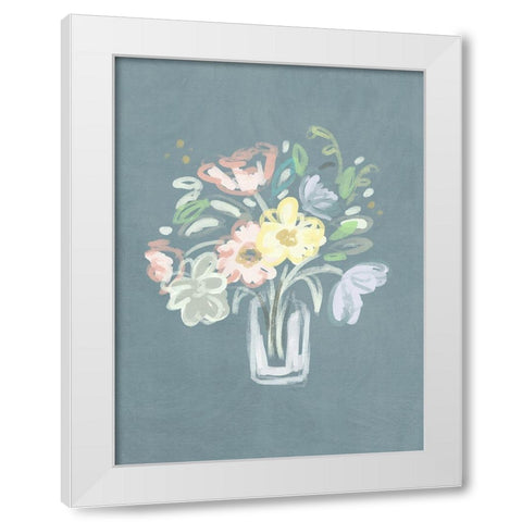 A Bouquet for Rosalind White Modern Wood Framed Art Print by Straatsma, Leah