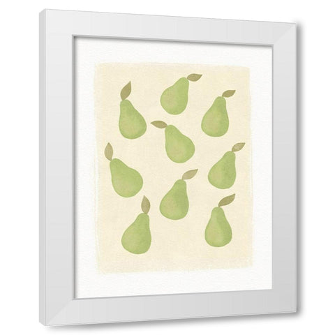 Pears White Modern Wood Framed Art Print by Straatsma, Leah