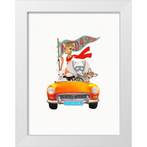 Need 4 Speed White Modern Wood Framed Art Print by Straatsma, Leah