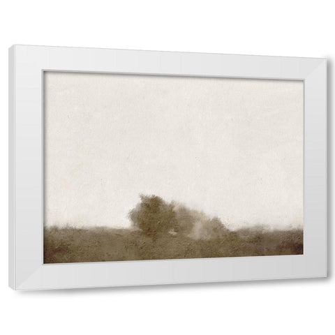 The Tree At The Edge of The Meadow White Modern Wood Framed Art Print by Straatsma, Leah