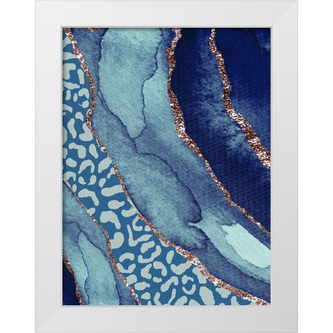 Ocean Cheetah White Modern Wood Framed Art Print by Straatsma, Leah
