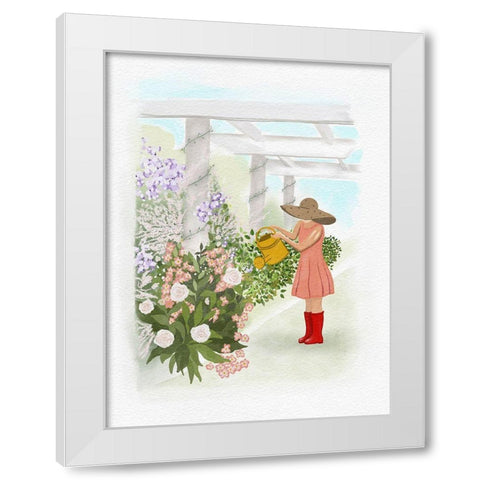 Plant Lady White Modern Wood Framed Art Print by Straatsma, Leah