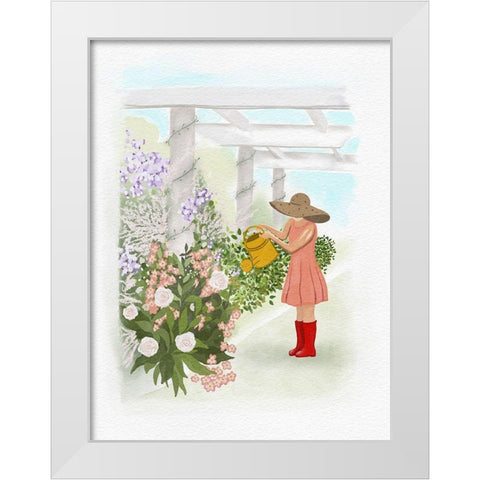 Plant Lady White Modern Wood Framed Art Print by Straatsma, Leah