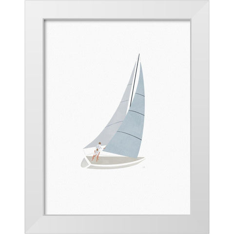 Learning The Ropes White Modern Wood Framed Art Print by Straatsma, Leah