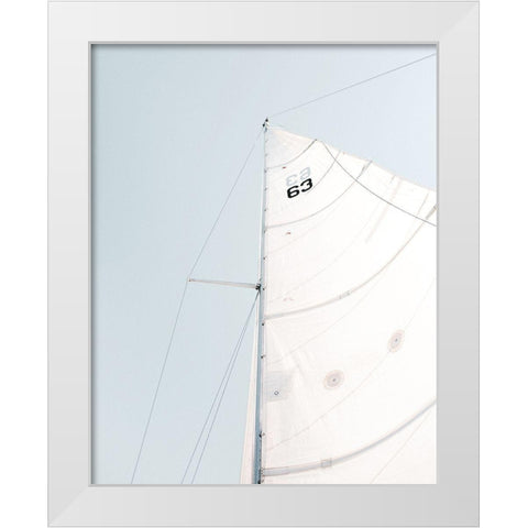 Sailboat White Modern Wood Framed Art Print by Straatsma, Leah