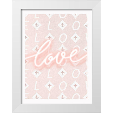 Love White Modern Wood Framed Art Print by Straatsma, Leah