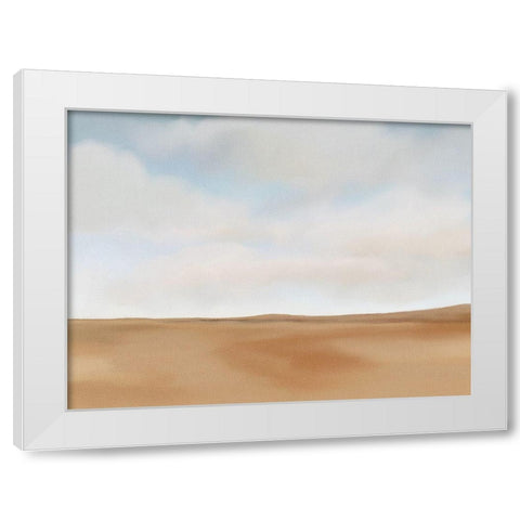 Wheat Fields White Modern Wood Framed Art Print by Straatsma, Leah