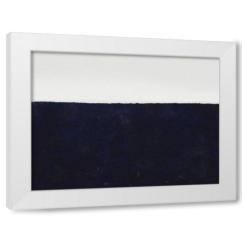 Blue Oyster White Modern Wood Framed Art Print by Straatsma, Leah