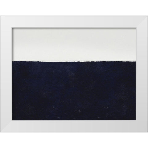 Blue Oyster White Modern Wood Framed Art Print by Straatsma, Leah