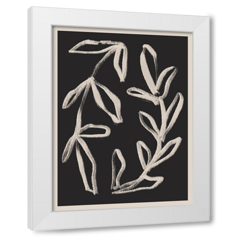 Botanical Vines 1 White Modern Wood Framed Art Print by Straatsma, Leah