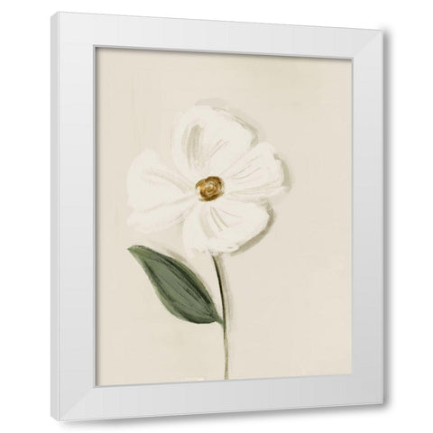 White Flower 2 White Modern Wood Framed Art Print by Straatsma, Leah