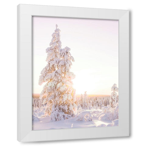 Cotton Candy Christmas White Modern Wood Framed Art Print by Straatsma, Leah