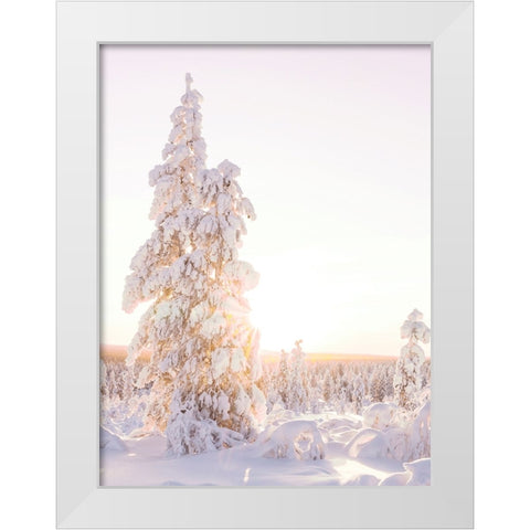 Cotton Candy Christmas White Modern Wood Framed Art Print by Straatsma, Leah
