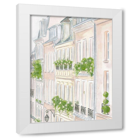 My View In Paris White Modern Wood Framed Art Print by Straatsma, Leah