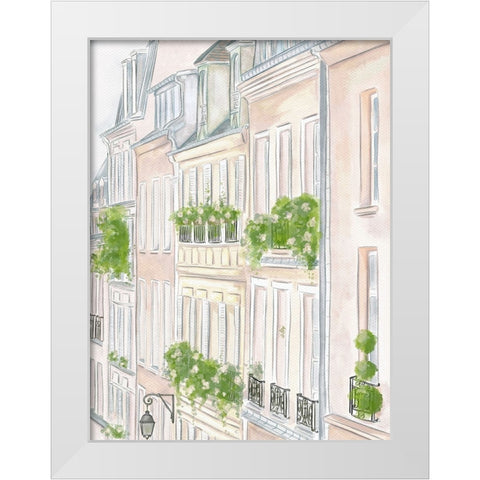 My View In Paris White Modern Wood Framed Art Print by Straatsma, Leah