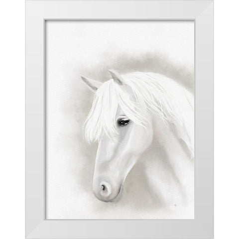 Majestic Horse White Modern Wood Framed Art Print by Straatsma, Leah
