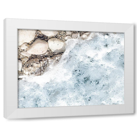 Rocky Shore 1 White Modern Wood Framed Art Print by Straatsma, Leah
