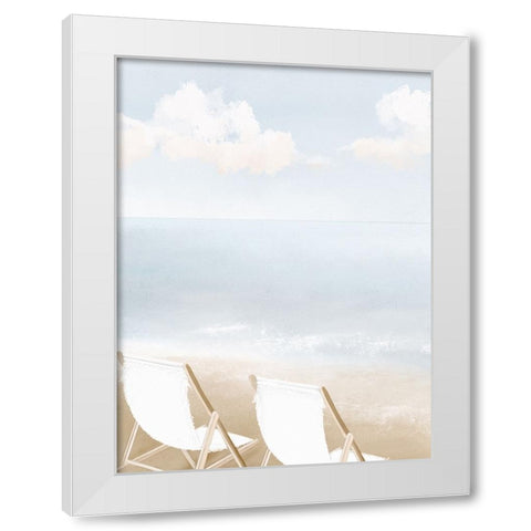 Enjoying The View White Modern Wood Framed Art Print by Straatsma, Leah